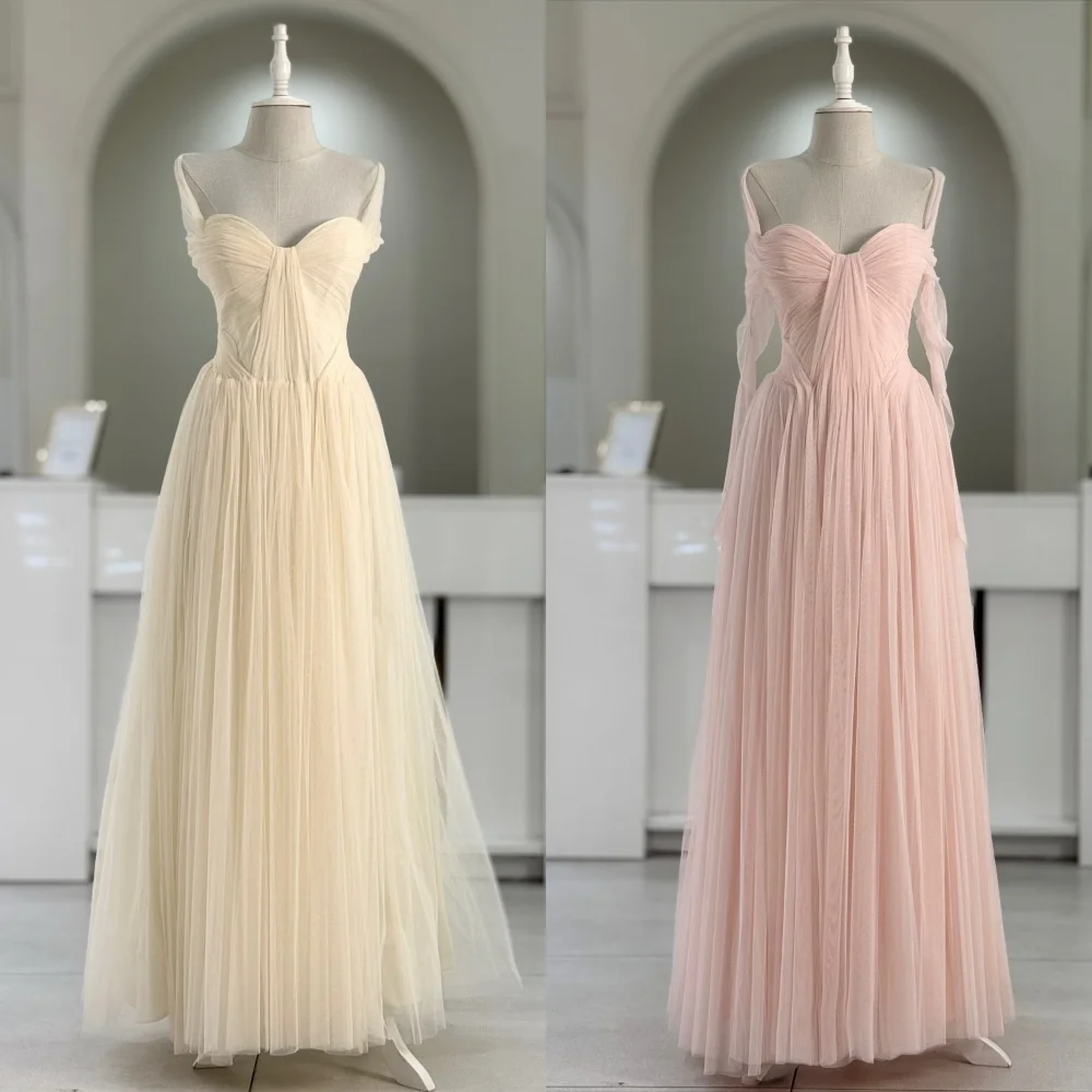 

Customized Elegant Net Pleat A-line Sweetheart Long Dresses Bespoke Occasion Celebrity Formal Fashion Chinese Style