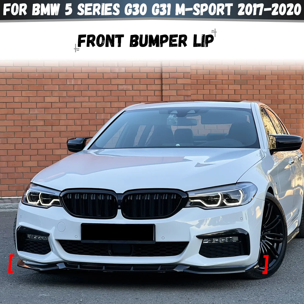 

For BMW 5 Series G30 G31 M-Sport 2017-2020 520i 530i 540i Front Bumper Splitter Lip Spoiler Diffuser Cover Guard Body Kit
