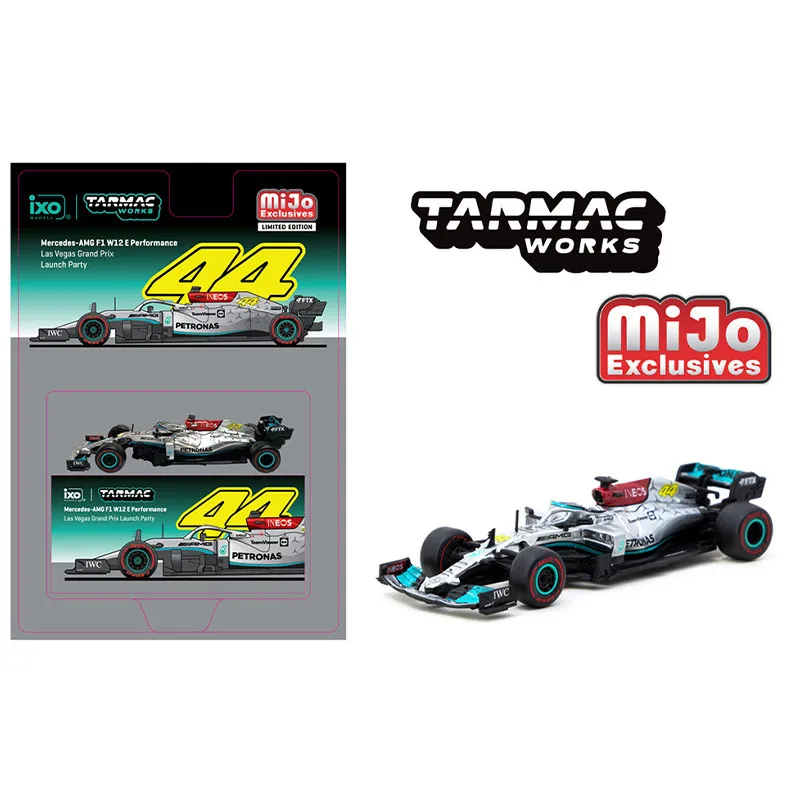 tarmac-works-tw-in-stock-1-64-w12e-silver-arrow-amg-las-vegas-f1-modello-di-auto-in-lega-pressofusa-decorazione-per-adulti-giocattolo-per-ragazzi
