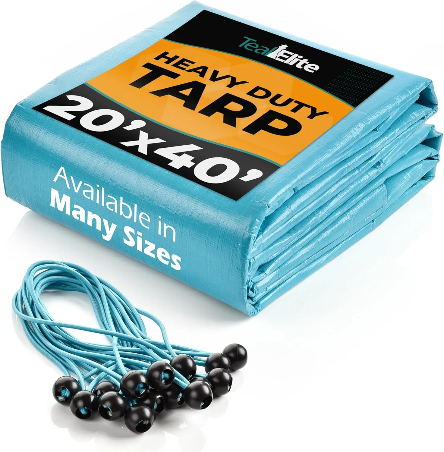

20x40ft Heavy Duty Waterproof Tarp with 15 Bungee Cords