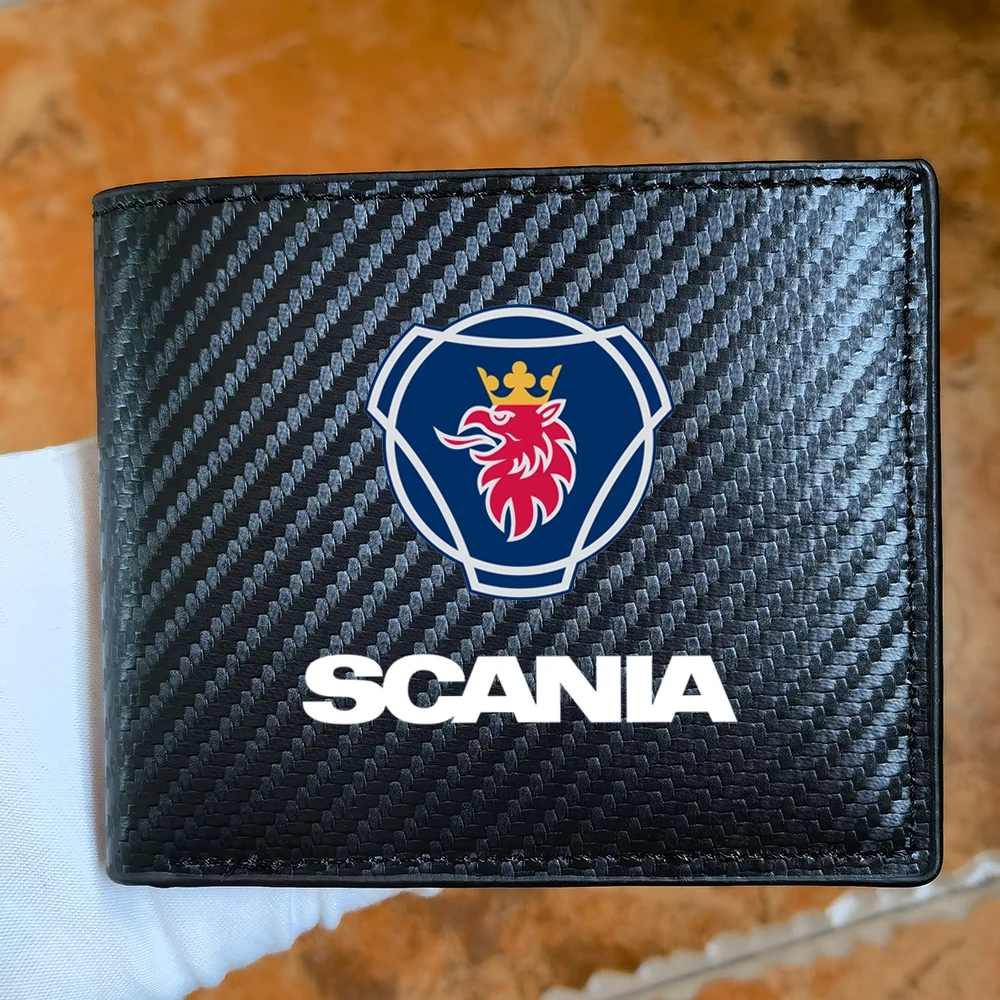 truck carbon fiber leather wallet Card package for scania G S R P accessories