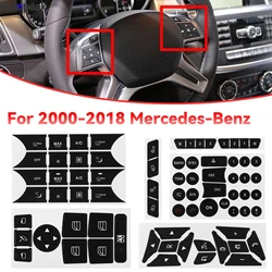 Car Door Lock Steering A/C Window Control Switch Button Repair Stickers Switch Knob Repair Sticker For Mercedes-Benz W204 C300