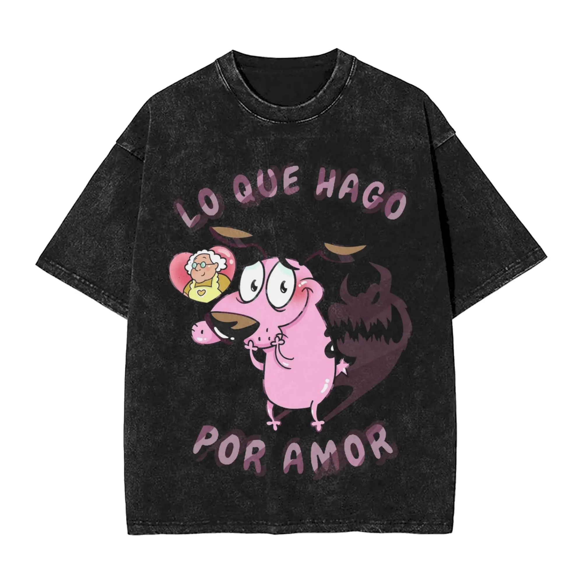 

Футболка Cowardlys Dog What I do for Love, уличная одежда, футболки с принтом Courage Novelty, хлопок, Harajuku, для мужчин и женщин