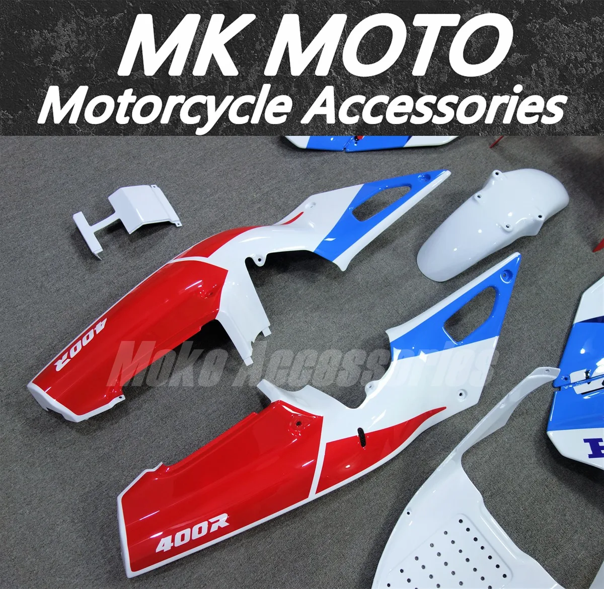 Motorcycle Fairings Kit Fit For VFR400 NC30 1989 1990 V4 Bodywork Set High Quality Abs Injection Red White Blue