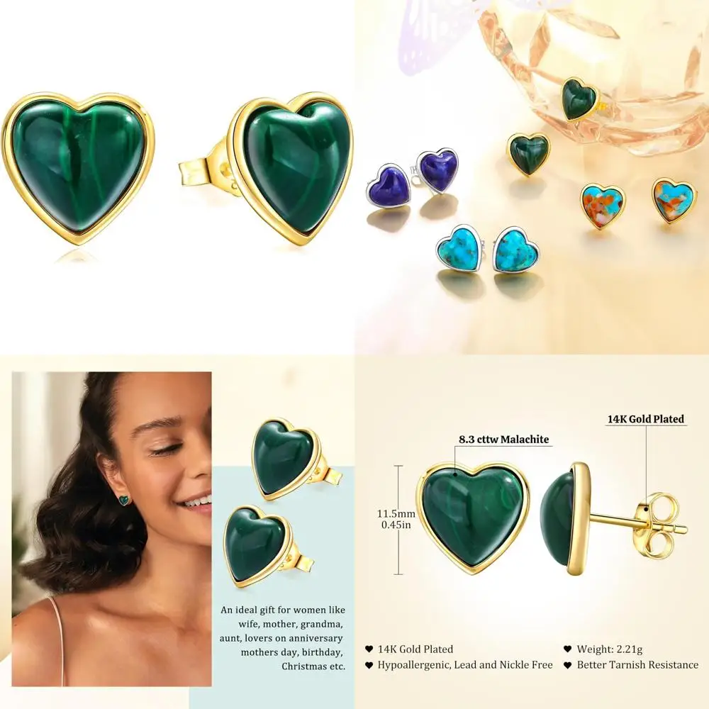 

Серьги-гвоздики из стерлингового серебра с бирюзой и лазуритом и малахитом, женские серьги-гвоздики в западном стиле бохо, гипоаллергенные ювелирные изделия с длинным хвостом Keywo