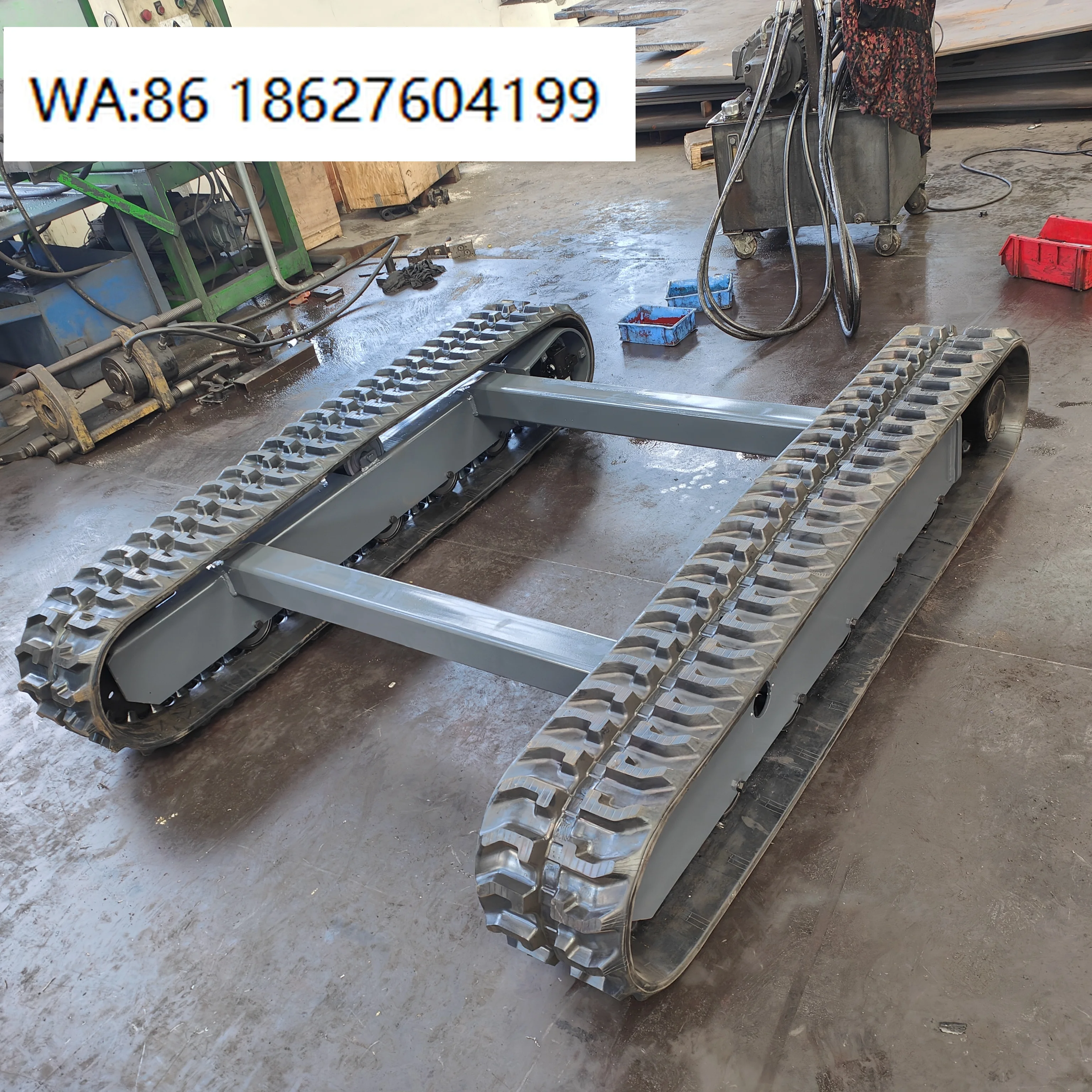 2.5Ton Small Rubber Steel Track Crawler Undercarriage Chassis, Universal Base for Mini Excavator and Drilling Rig Constructi