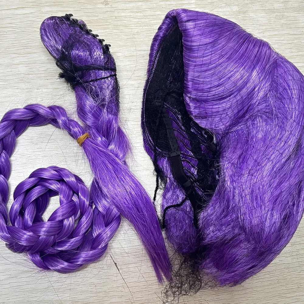 Halloween HAIRJOY cheveux synthétiques Cosplay perruque démon chasseurs Costume Rumi Cosplay perruque Anime perruques cheveux longs raides accessoire