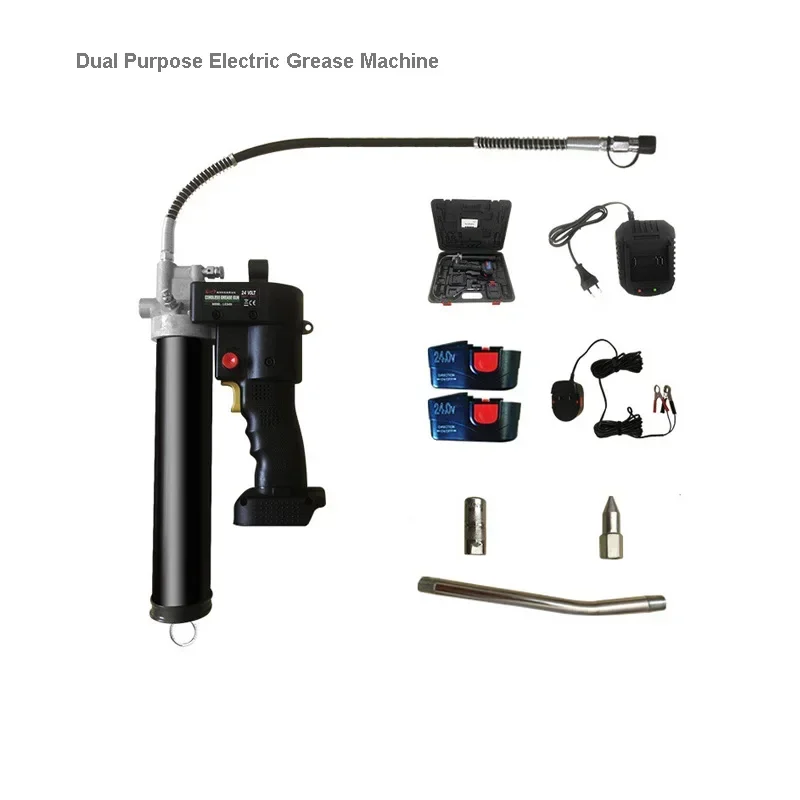 Rechargeable Electric Grease Gun Self Locking Buckle Fully Automatic Dual-Use Syringe Oil Filling Tool for Maintenance