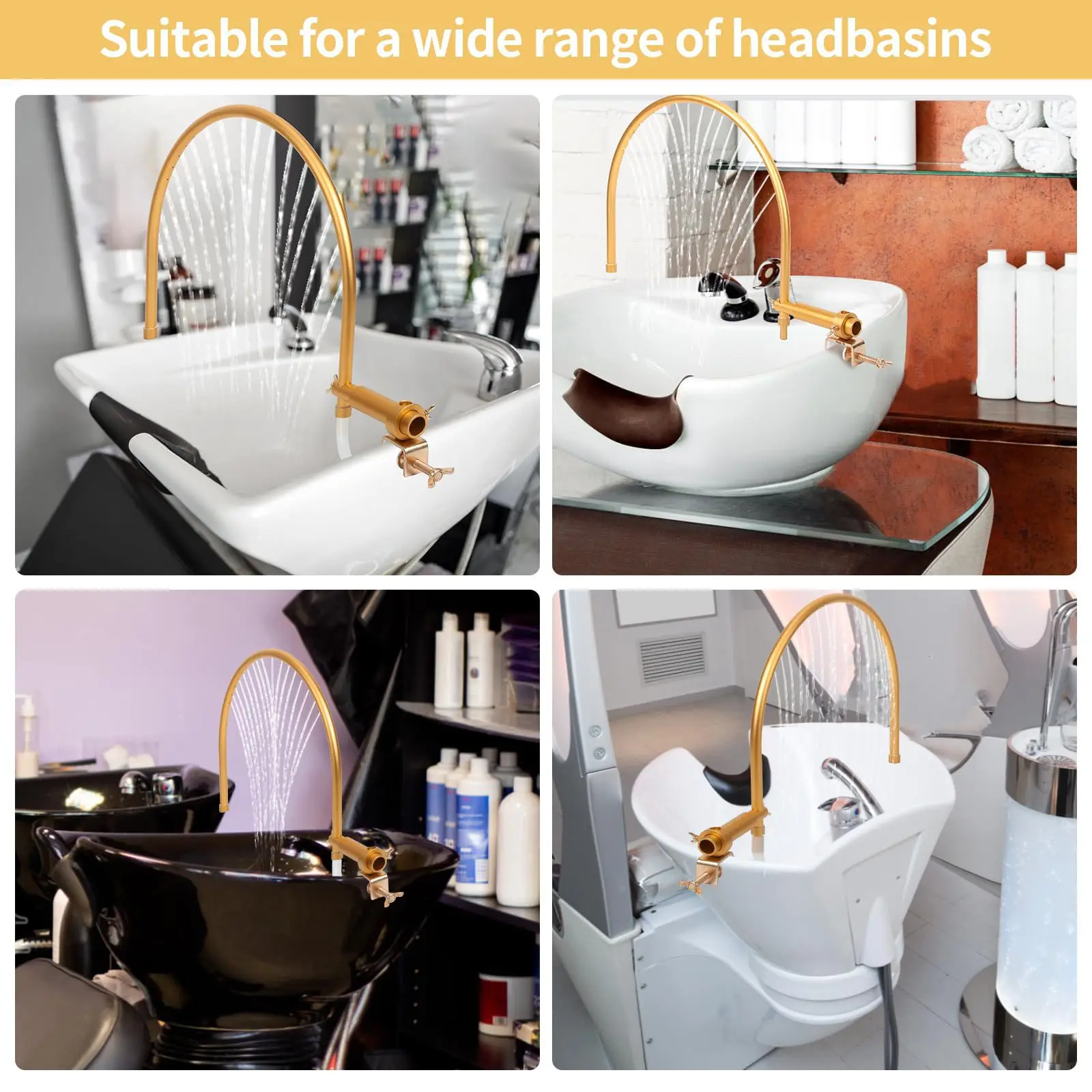 Estrutura de água para spa de cabeça com bomba para pia de shampoo, equipamento portátil de cabeça de chuveiro de salão, cascata de tigela de shampoo