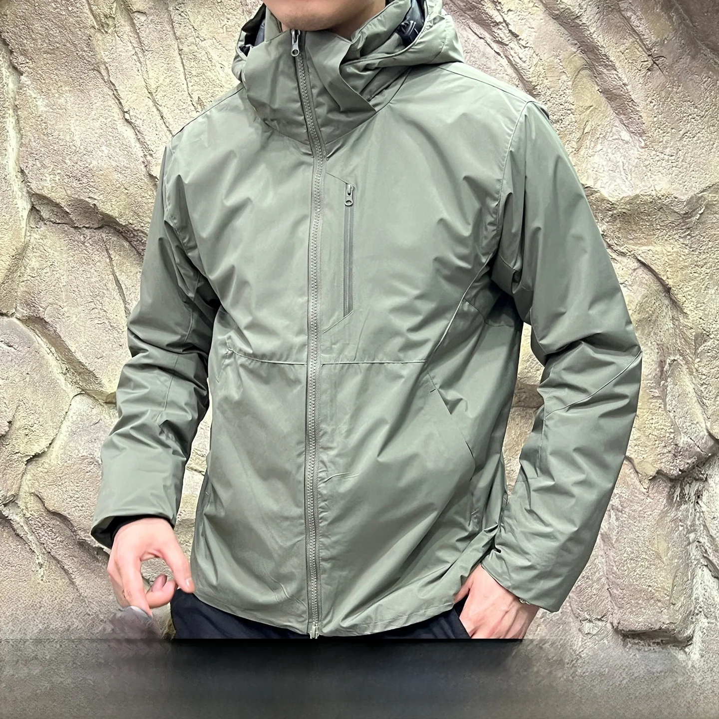 

Outdoor Graphene Self-Heating Windproof Cotton Jacket Youth Fashion Standard Fit Long Sleeve Hooded Casual Autumn Winter Coat