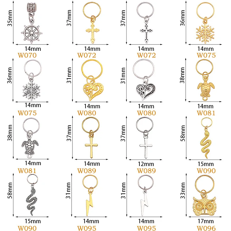 Gioielli per capelli bohémien 5 pezzi Polsino per capelli con ciondolo in piuma di gufo Anelli in metallo senza nichel per dreadlocks sottili e spessi