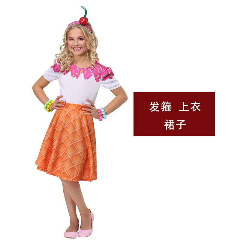 Halloween Children's Day Stage Performance Children's Girls' Crispy Sweets Skirt Play Costume