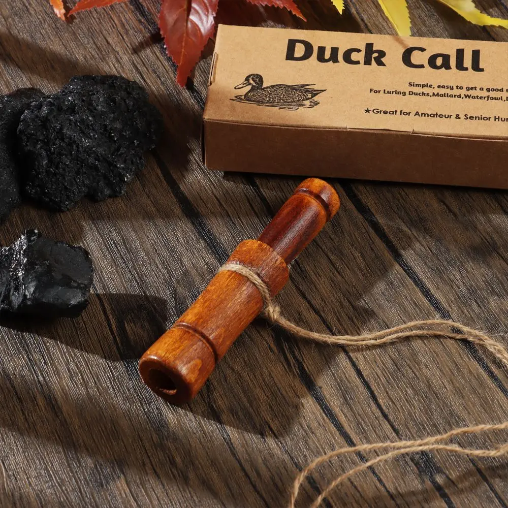 Wooden Duck Call Whistle - Realistic Loud Sound Lure for Hunting Mallard & All Ducks (Outdoor Use)