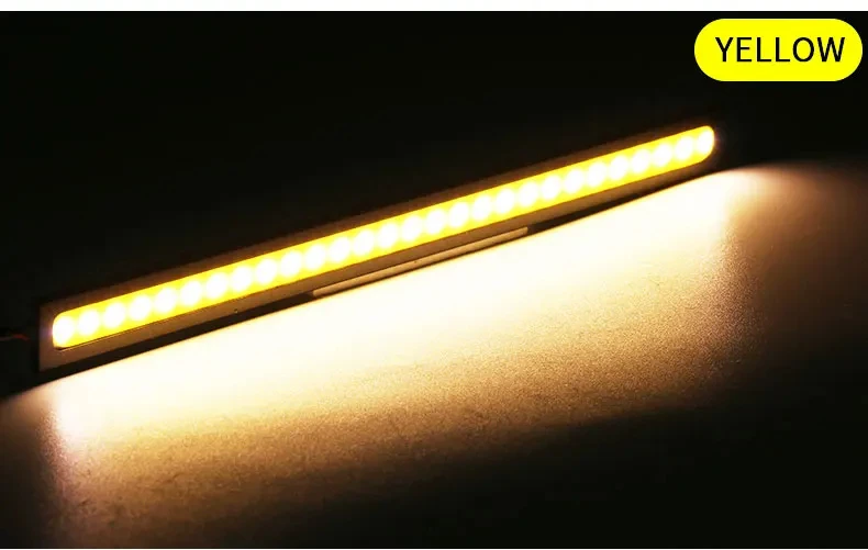 2 Stuks 17 Cm Auto Led Lichtbalk Cob Auto Motor Voertuig Staart Drl Dagrijverlichting Koplamp Decoratie Strips Wit 12V