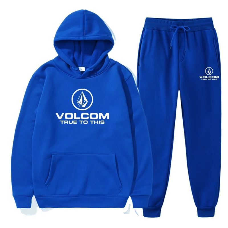 New Sweatshirt and Pants Set volcom Man Clothes for Men Sports Sets Mens Fashion Suits New Two Piece Men\'s Tracksuit Autumn Men\'