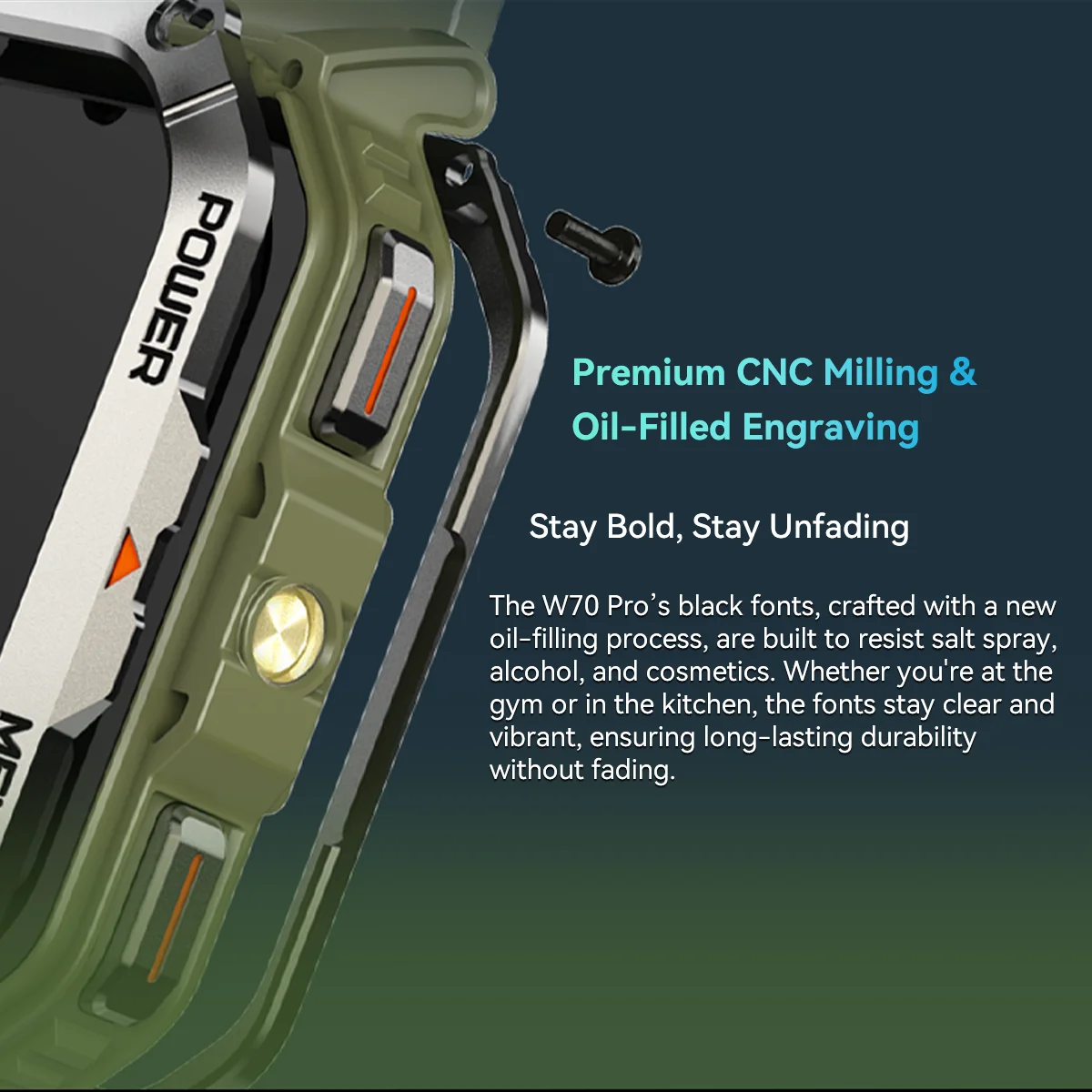 ساعة ذكية رياضية خارجية Blackview W70 Pro، ساعة ذكية مقاومة للماء IP68 بشاشة TFT 2.01 بوصة، بطارية 900 مللي أمبير في الساعة، تتحدث بالبلوتوث