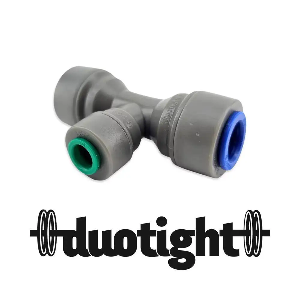 Free Shipping KegLand Duotight - 9.5mm (3/8) X 6.5mm(1/4) Female Reducing Tee Plastic Connector Fitting