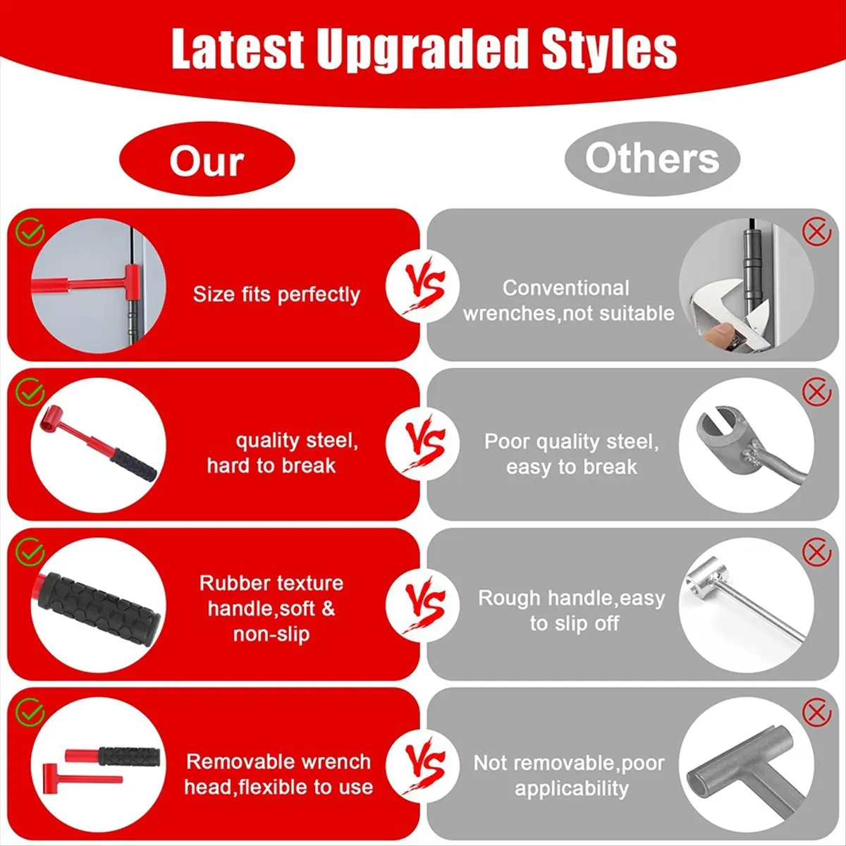 DT81 4 in 1 Door Hinge Adjustment Tool with Thread Multi-Size Universal Door Adjustment Wrench for Door Cabinet Alignment