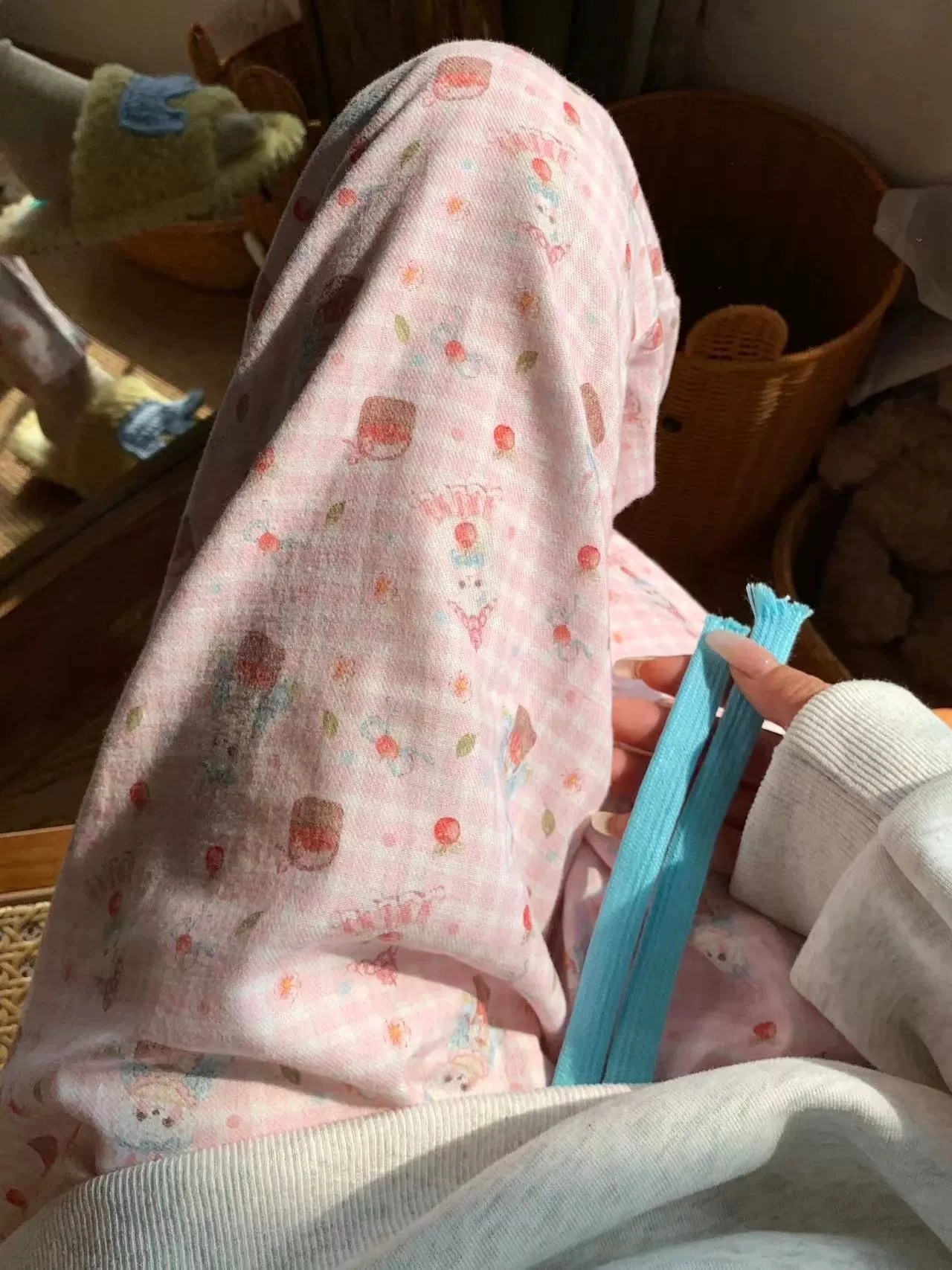 Autumn and Winter Pure Cotton Polished Pajama Pants Sweet Girl Japanese Ins Casual Soft Outer Wear Home Trousers