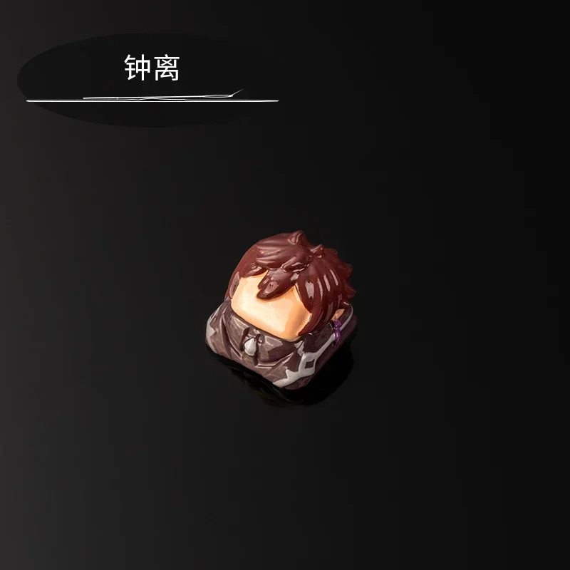 Genshin Impact Keycaps, teclas mecánicas creativas personalizadas, Kamizato Ayaka/Raiden Shogun ABS Game Character Keycap Accessories