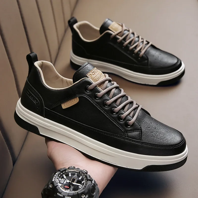 2022 Spring New Low-top Leather Waterproof Sports Shoes Outdoor Tooling Labor Insurance Casual Trend Men's Shoes