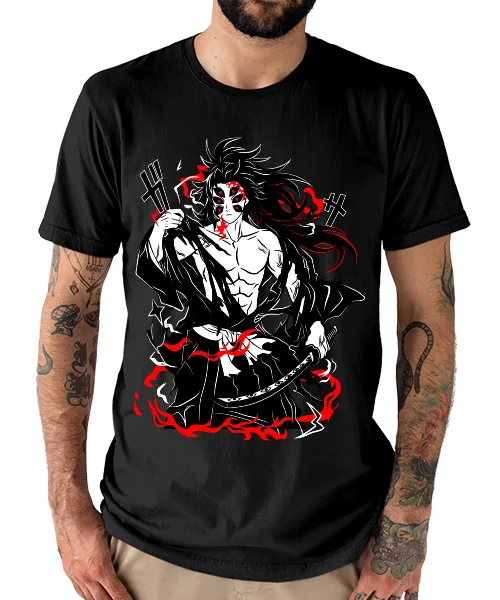 Camiseta unisex Demon Slayer Kokushibo Cotton anime T-shirt