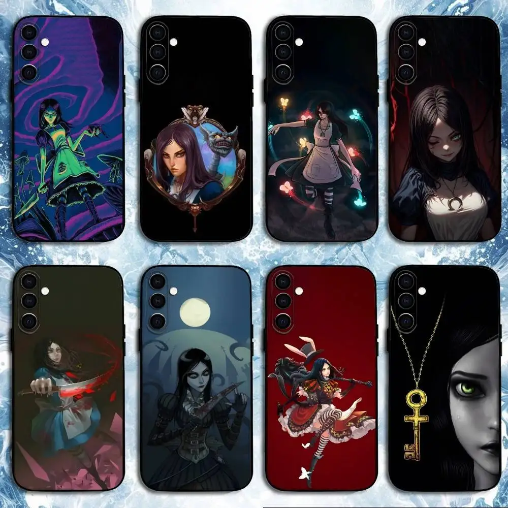 

Alice Madness Returns Phone Case For Samsung Galaxy A73,A72,A71,A70,A53,A52,A51,Others Soft Black Shell