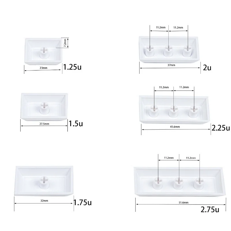 Blank DSA Profile PBT Keycap Mechanical Keyboard 1U 1.25U 1.5U 1.75U 2U 2.25U Ctrl Alt Shift Enter Backspace Custom dsa Keycap