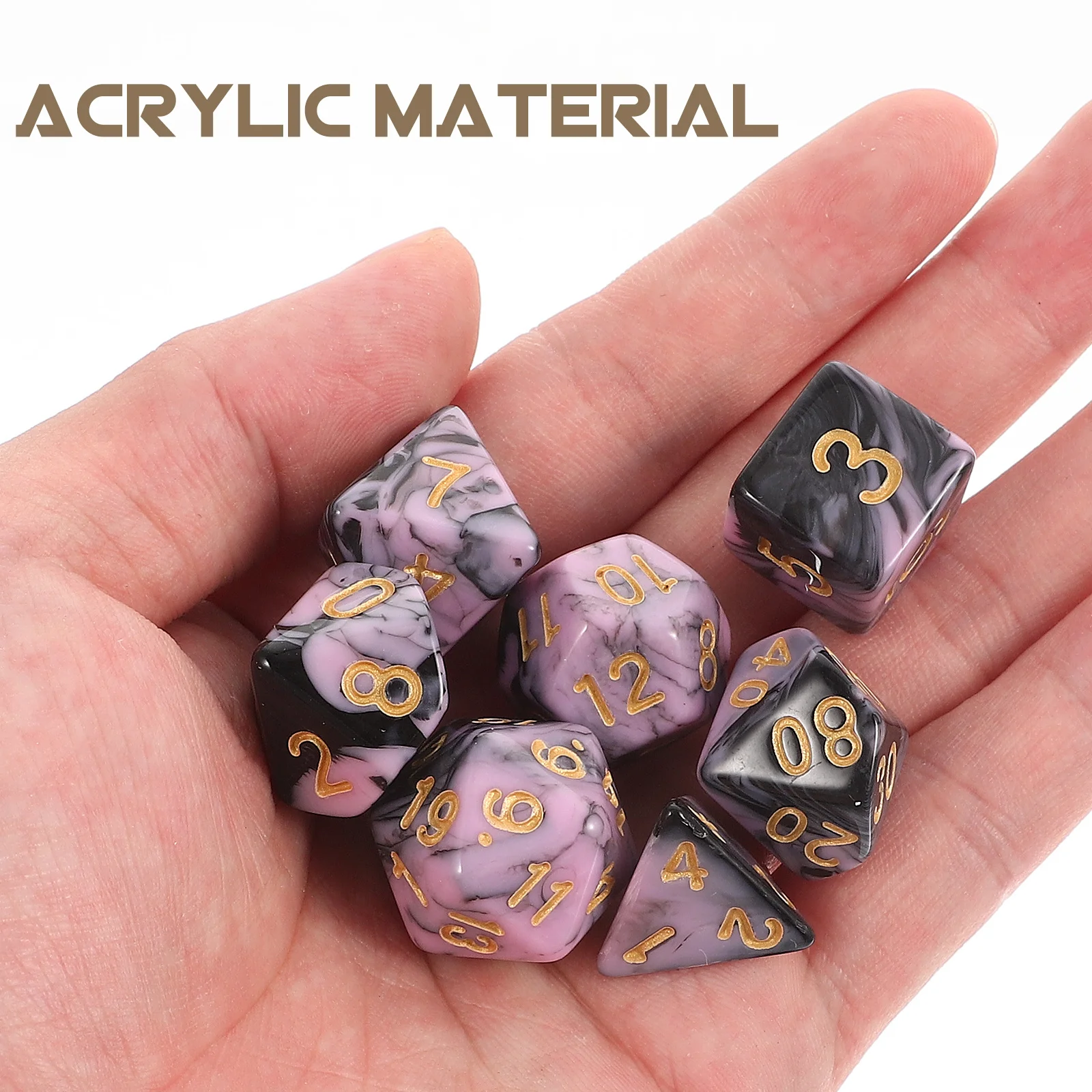 

1Set Multi Sided Digit Large Numbered Party Game Props Portable Acrylic Game Accessories Number Dices