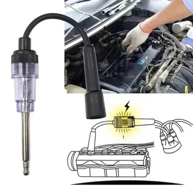 

Car Spark Plug Tester Pen Ignition Coil Tester Tool Diagnostic Tools Auto Checker Detector In-Line Igniton Spark Tester