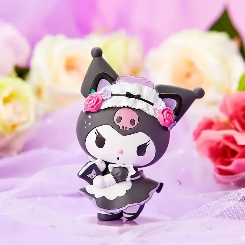 Sanrio Anime Action Figure Hellokitty Kuromi Mymelody Cinnamoroll Toys Decoration Dolls Tabletop Surprise Girls Birthday Gift