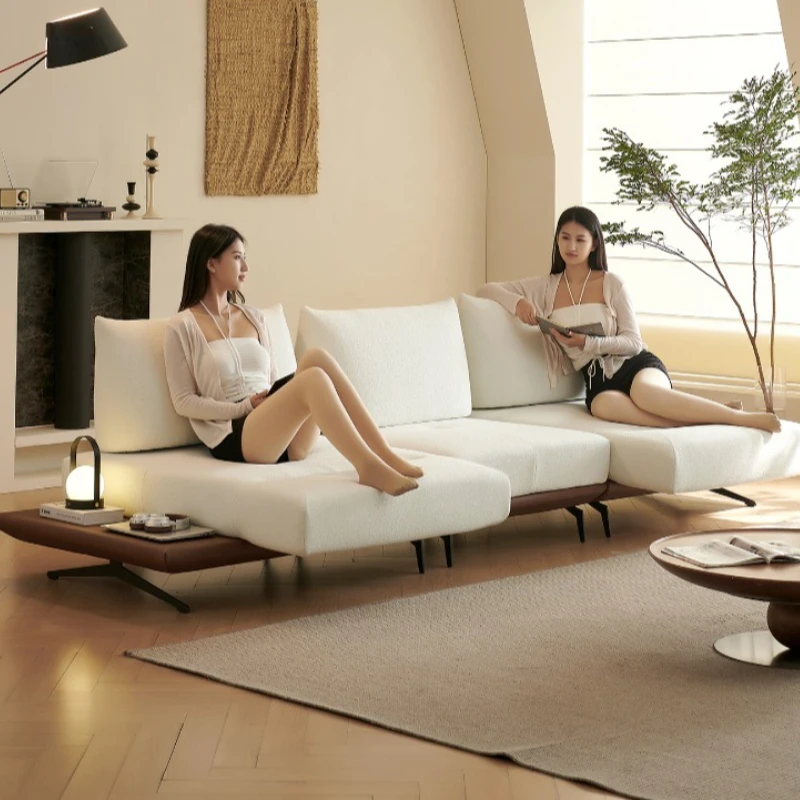 

Sofa 2025 new high-end living room module multi-functional wabi-sabi wind snow Neil inline fabric sofa