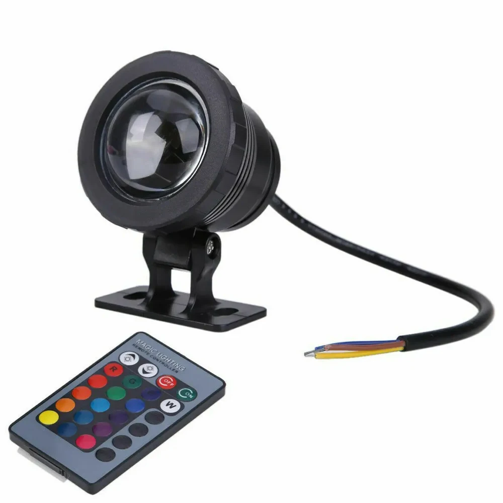 5w 10w Led Spotlight 12v Rgb Floodlight Waterproof Light Bulb Ultra Bright Underwater Outdoor Spotlights Garden Decoration Pool