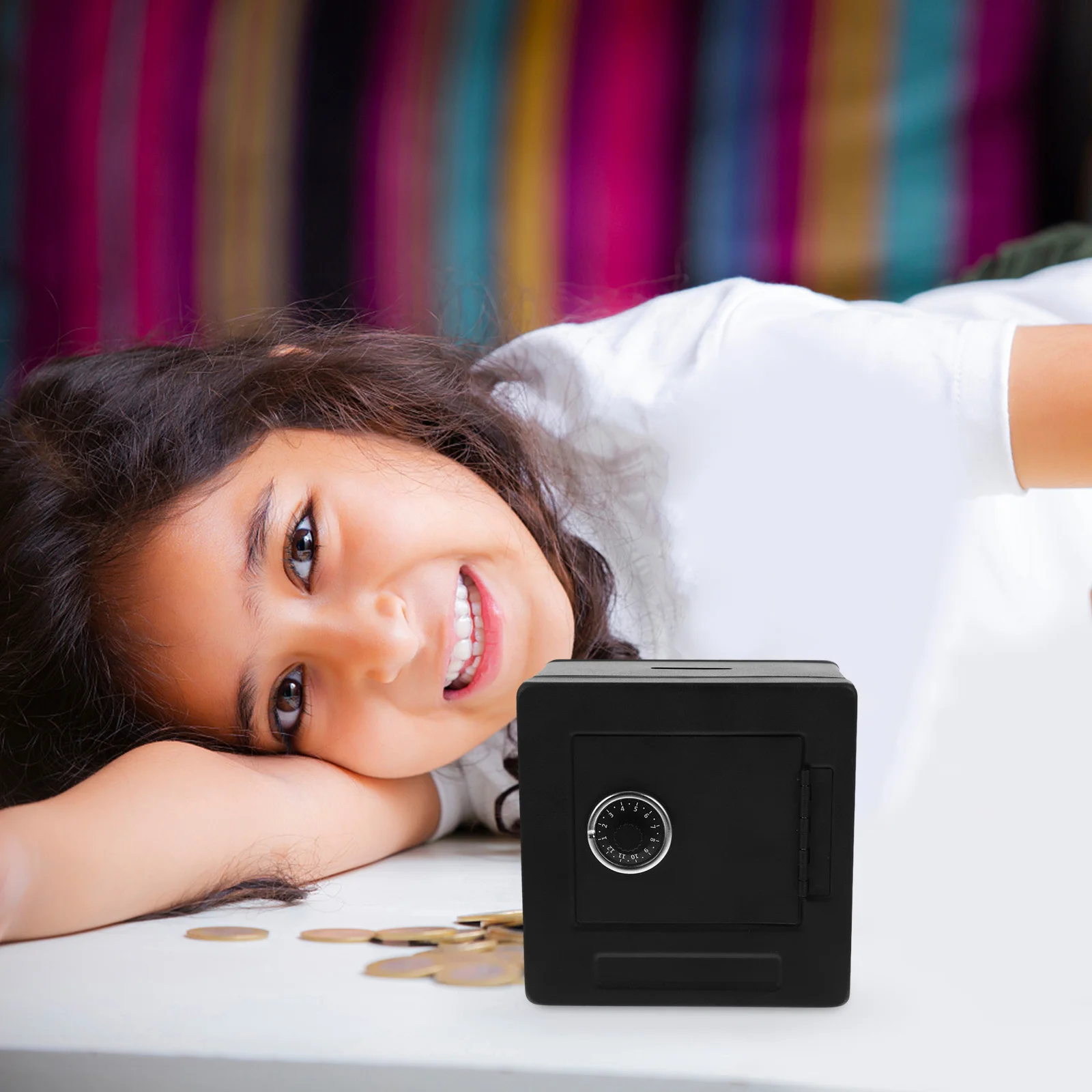 صندوق الأمان المعدني حاوية المال الصغيرة للأطفال حصالة النقود المعدنية التوفير حصالة على شكل حيوان للأطفال صندوق الأمان ديكور المنزل هدية حاوية المال الصغيرة #3