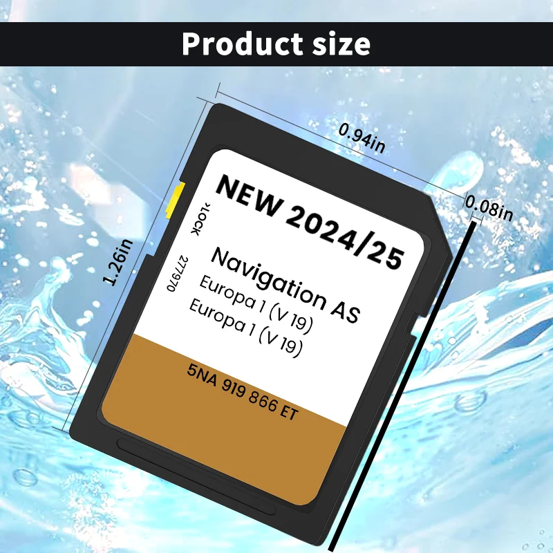 New 2024/2025 for VW Navigation SD Card compatible with Europe + UK only Discover Media MIB2 GPS SD Card