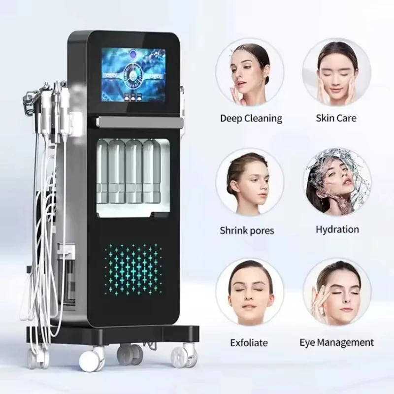 17 in 1 Skin Tightening Aqua Peeling Facial Blackhead Remover Vacuum Oxygen Jet Hydro Dermabrasion Machine Professional
