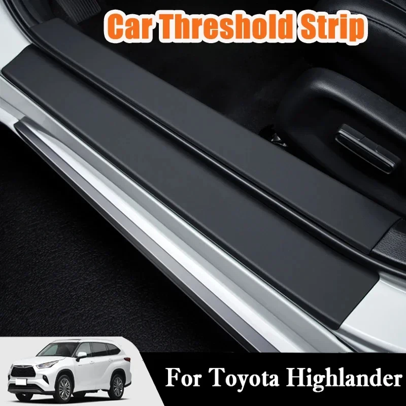 For Toyota Highlander Fuel 2015-2025 Car Threshold Strip Protective Stickers Door Trunk Scratch Trampling Resistant