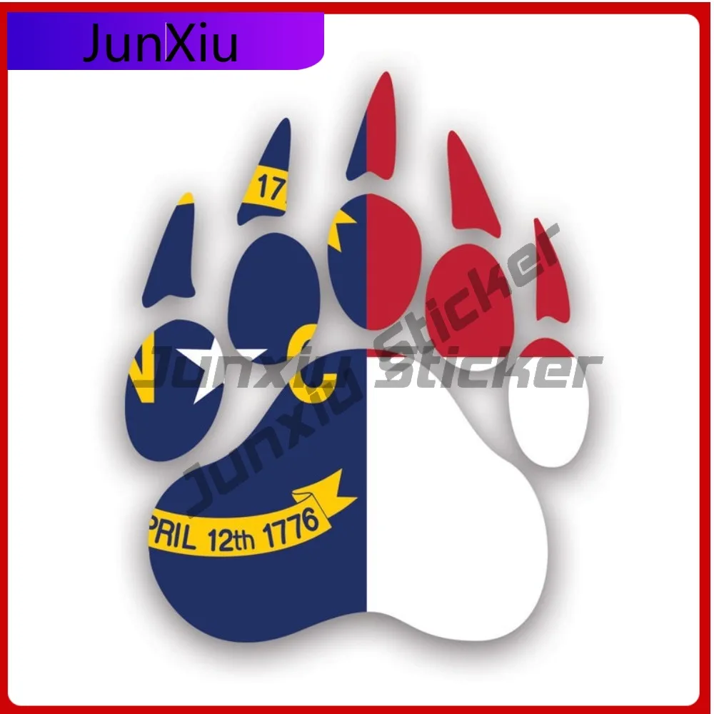 

North Carolina State Waterproof Weather Resistant Anime Style For Motorcycle Car Window Truck Removable No Residue Decoration