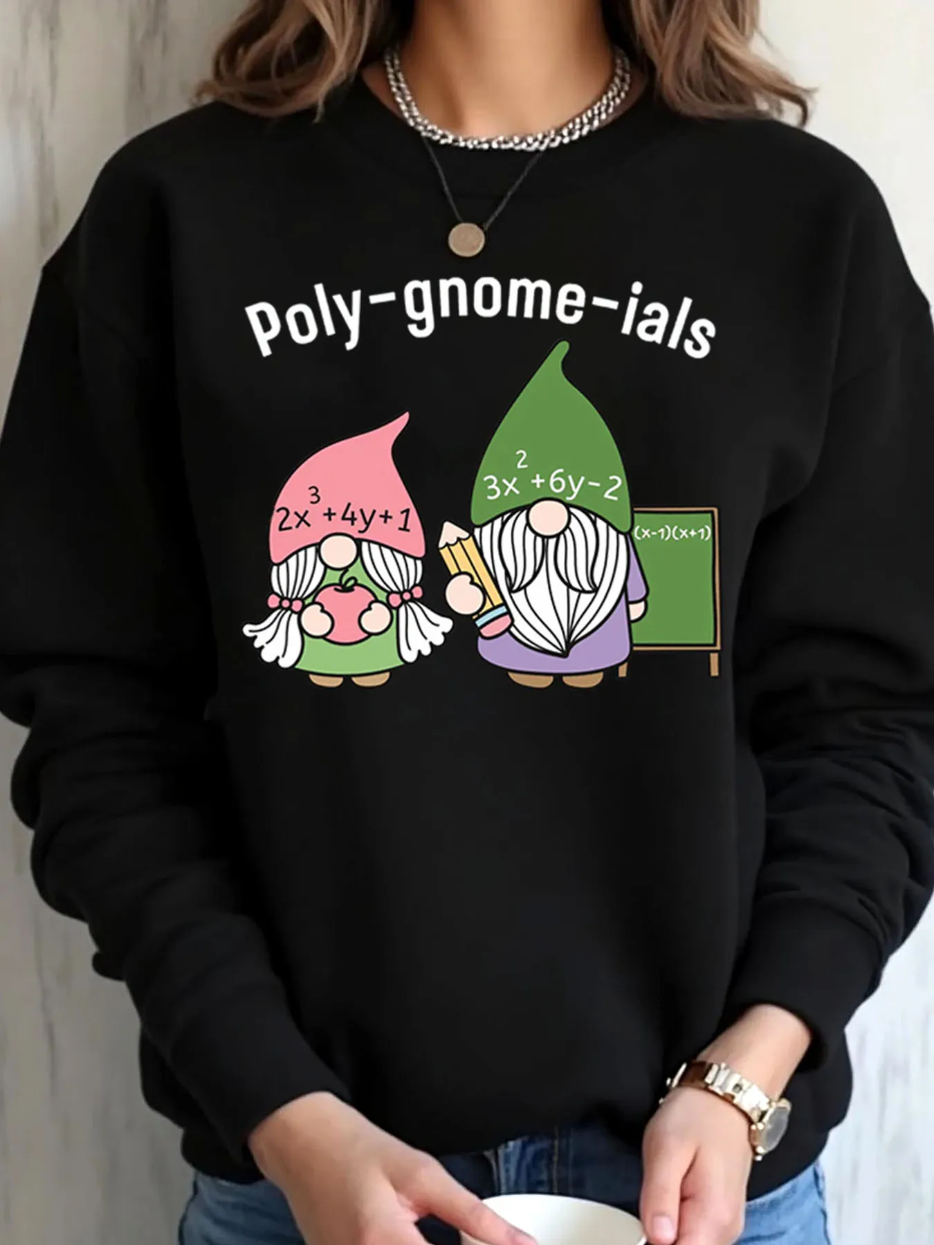 

Женская толстовка большого размера на Хэллоуин, поли гном Ials, математические гномы, верхняя одежда с принтом