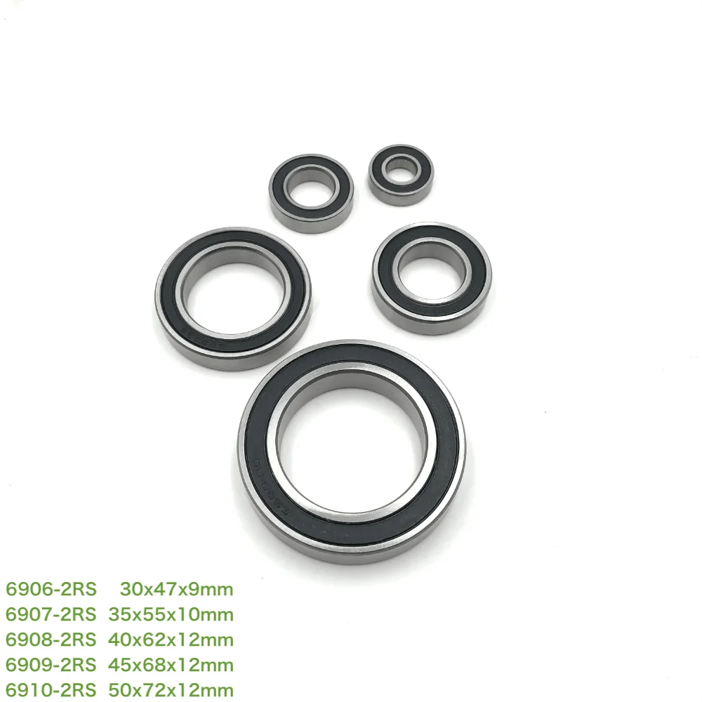 1-2pcs/Lot 6906-2RS , 6907-2RS , 6908-2RS , 6909-2RS , 6910-2RS RS Rubber Thin Wall Deep Groove Ball Miniature Bearing