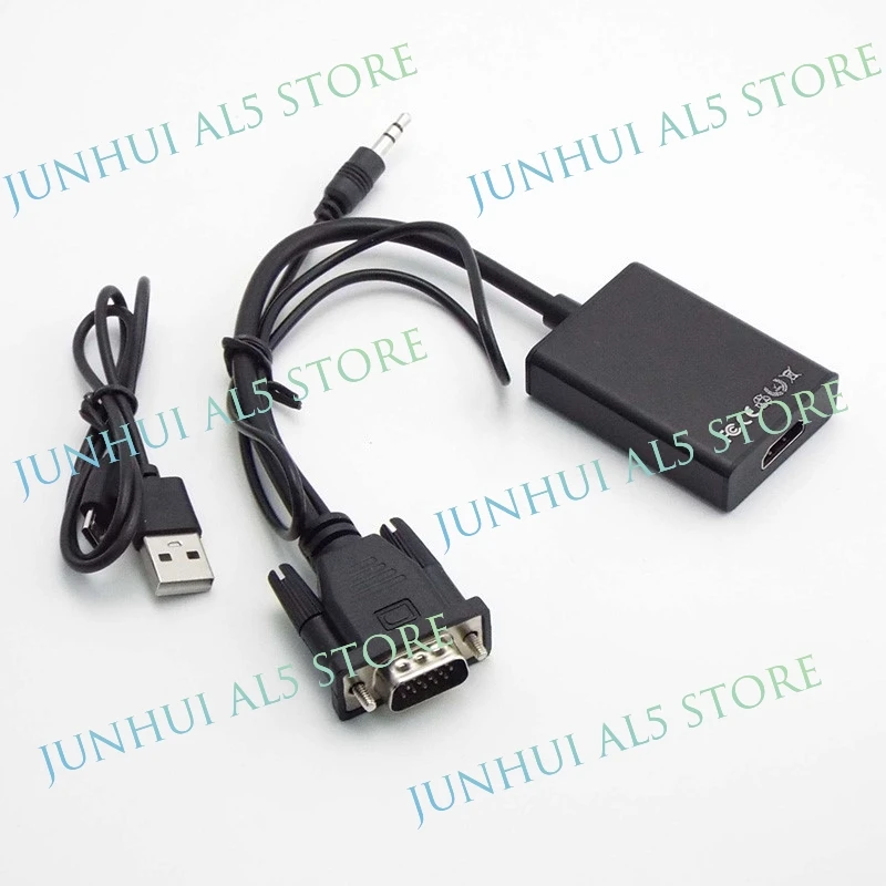 1080P Full HD VGA To HDMI-compatible Converter Cable Audio Output VGA Adapter For PC Laptop To HDTV Projector B5