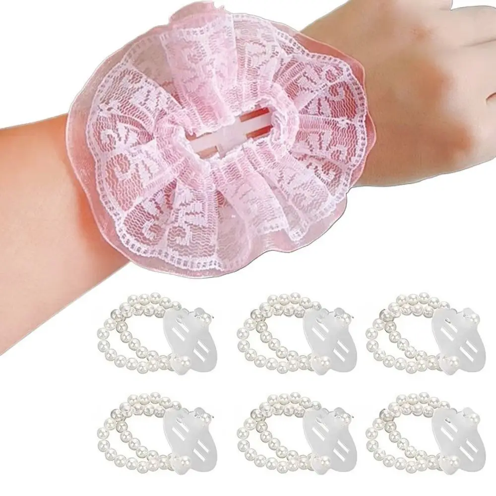 10 szt. Elastyczna bransoletka ślubna z perłami, rozciągliwa, ręcznie robiona, ozdoba na nadgarstek, bransoletka DIY, uchwyt na kwiaty, bransoletka-korsarz