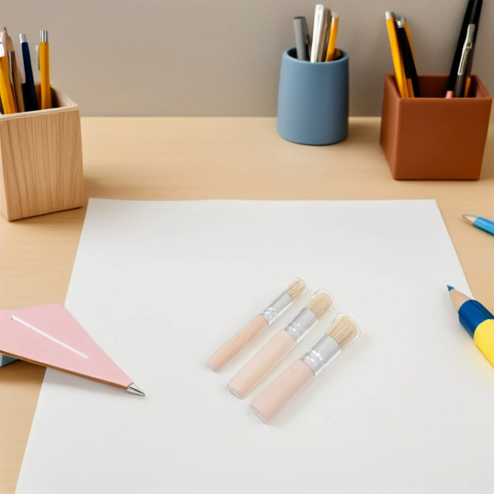 

Набор из 6 мини-кистей для рисования: универсальные художественные кисти для трафаретной росписи, рисования на стенде, настенного искусства, подходят для акрила, масла, акварели