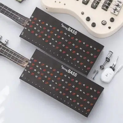 

2Pcs Guitar Scale Stickers No Damage Easy Peel Off Long Time Use for Beginner Guitarists Guitar Fretboard Stickers