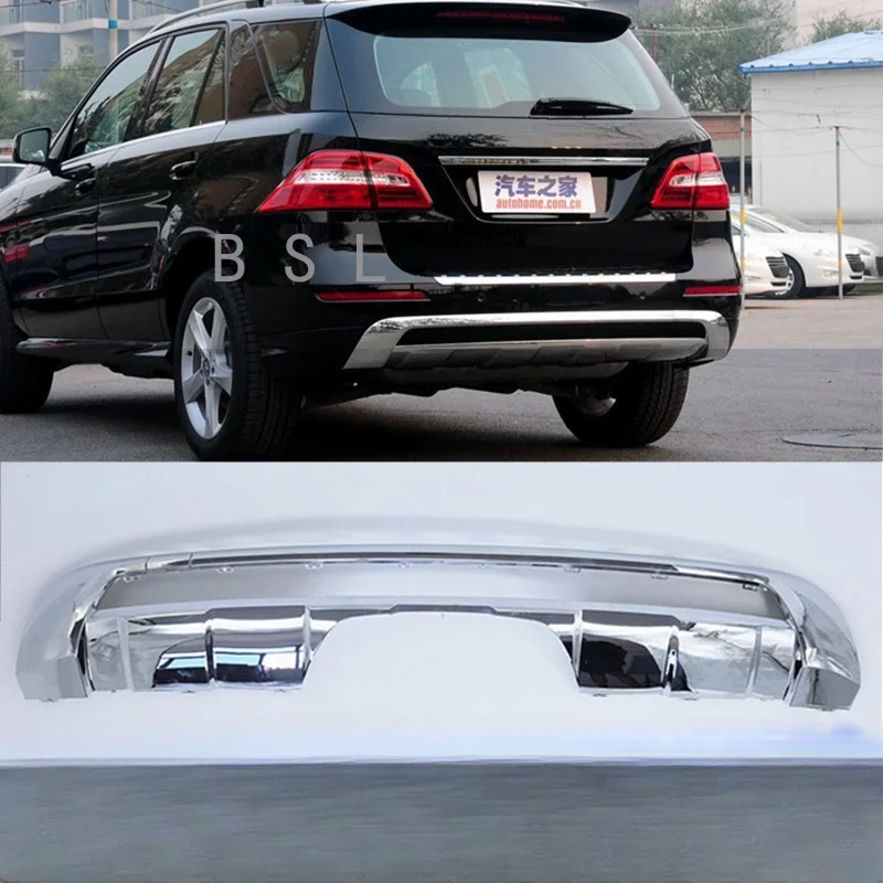 

A 1668804340 Rear Bumper Chrome Trim Chromium Styling Spoiler Diffuser For Mercedes Benz ML W166 ML300 ML350 ML400 ML320