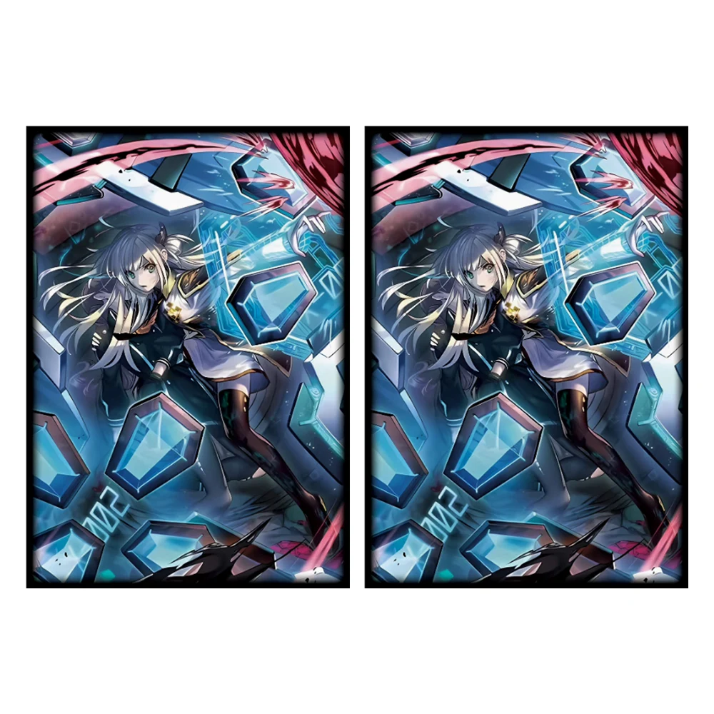 63X90mm 50PCS Foil Cute Anime Card Sleeves Japanese Size Cartoon Trading Card Protector for YGO Card Protector for Game Cards