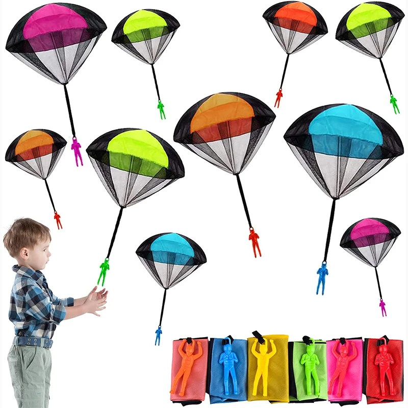 Parachute Toys For Kids 1/3/6Pcs Tangle Free Throwing Toy Parachute Outdoor Flying Army Soldiers Guys Props Boy Girl Pinata Gift