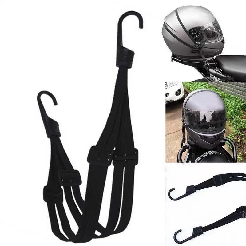 

Motorcycle Luggage Strap Helmet Fixed High Elasticity Straps Retractable Elastic Buckle Rope Motorbike Durable Bike Helmet Net