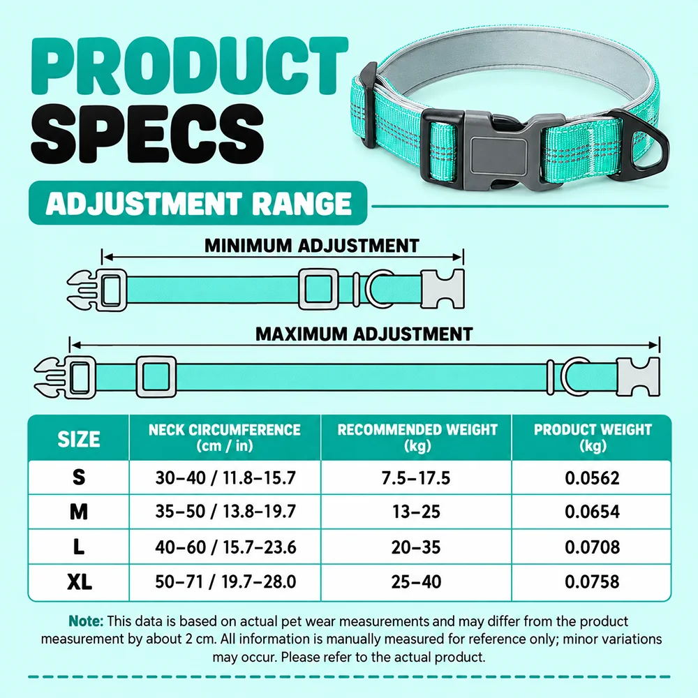 The Dog Collar Can Be Adjusted and Quickly Unbuttoned Suitable for Medium and Large Dogs and Can Be Selected in Multiple Colors