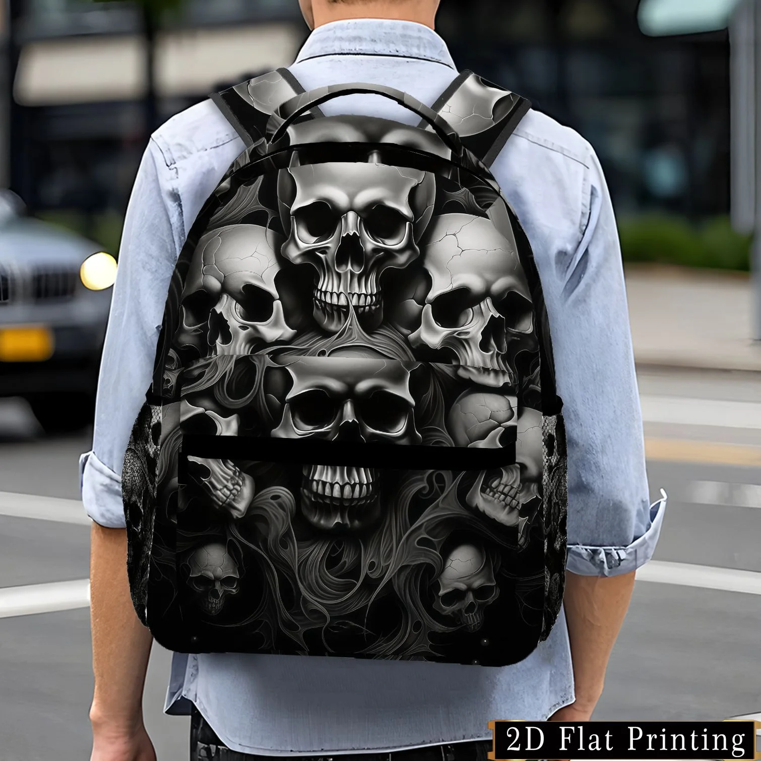 

Full Printed Backpack, School, Portable, Backpack Large Capacity Commuter! Comes with Adjustable Strap and Zipper.